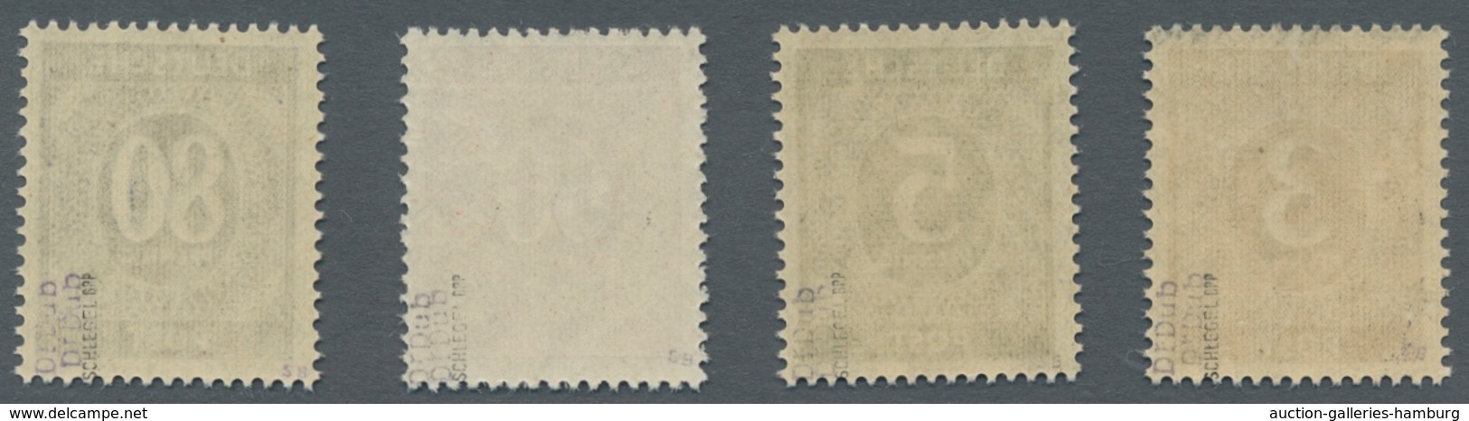 Bizone: 1948, "3 Bis 5 Und 60 Bis 80 Pfg. Mit Doppeltem, Kopfstehenden Netzaufdruck", Postfrische We - Autres & Non Classés