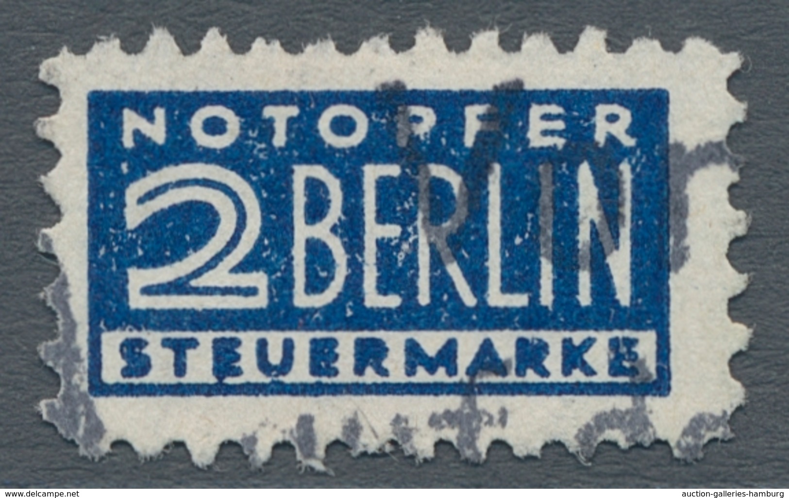 Bizone - Zwangszuschlagsmarken: 1948, Notopfer Berlin 2 Pfg. Type NW Mit Fotoattest Harlos BPP "echt - Otros & Sin Clasificación