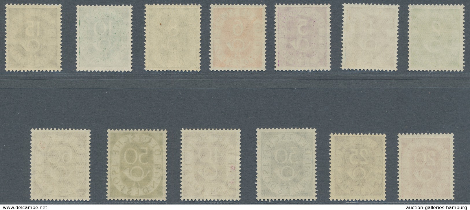 Bundesrepublik Deutschland: 1951, "Posthorn", Postfrischer Satz In Sehr Guter Erhaltung, 70 Und 80 P - Other & Unclassified