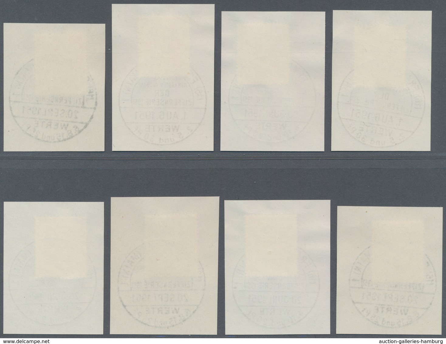 Bundesrepublik Deutschland: 1951, 2 Pf - 90 Pf Posthorn, Jeder Wert Mit Klarem Sonderstempel Auf Bes - Otros & Sin Clasificación