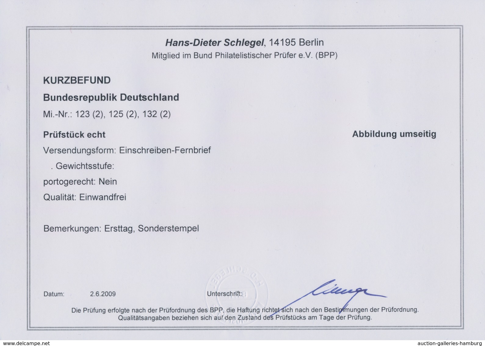 Bundesrepublik Deutschland: 1951, 2 Pf, 5 Pf Und 30 Pf Posthorn, Je Zweimal Auf Nicht Portogerechtem - Otros & Sin Clasificación