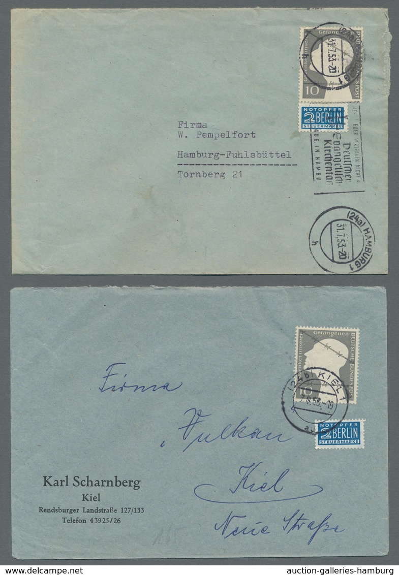 Bundesrepublik Deutschland: 1953, "Kriegsgefangene Und Verkehrsausstellung", Zusammenstellung Von Zw - Otros & Sin Clasificación
