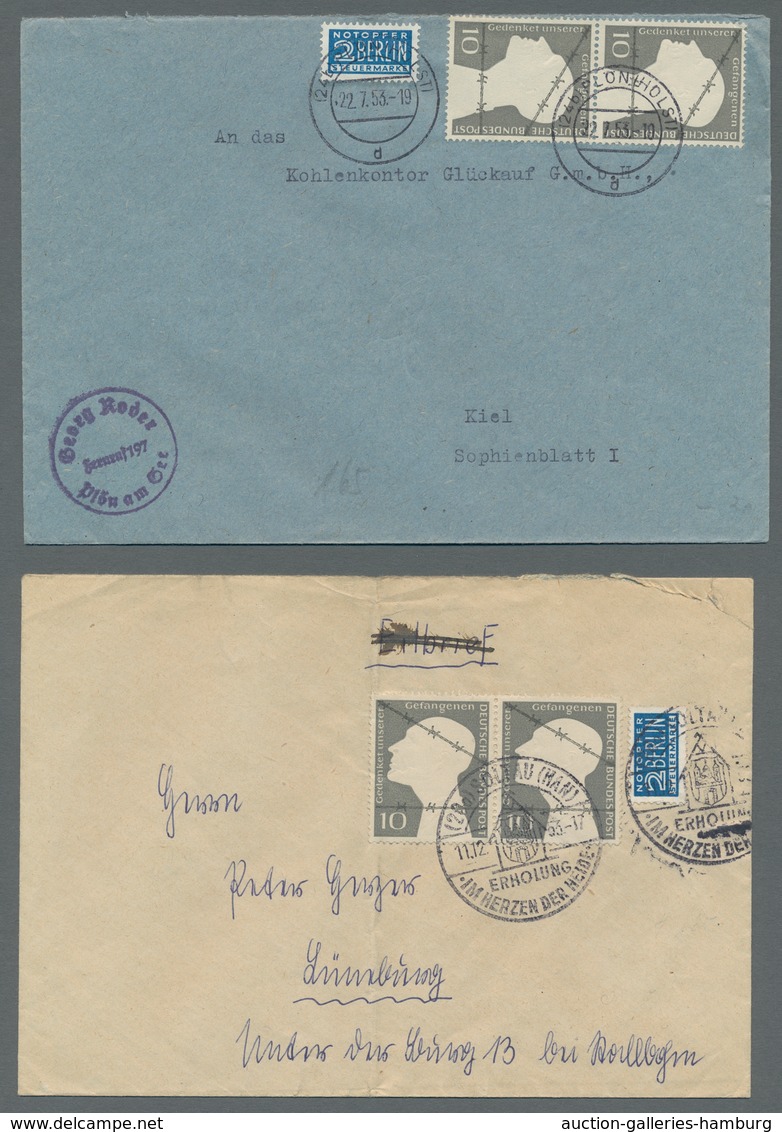 Bundesrepublik Deutschland: 1953, "Kriegsgefangene Und Verkehrsausstellung", Zusammenstellung Von Zw - Other & Unclassified