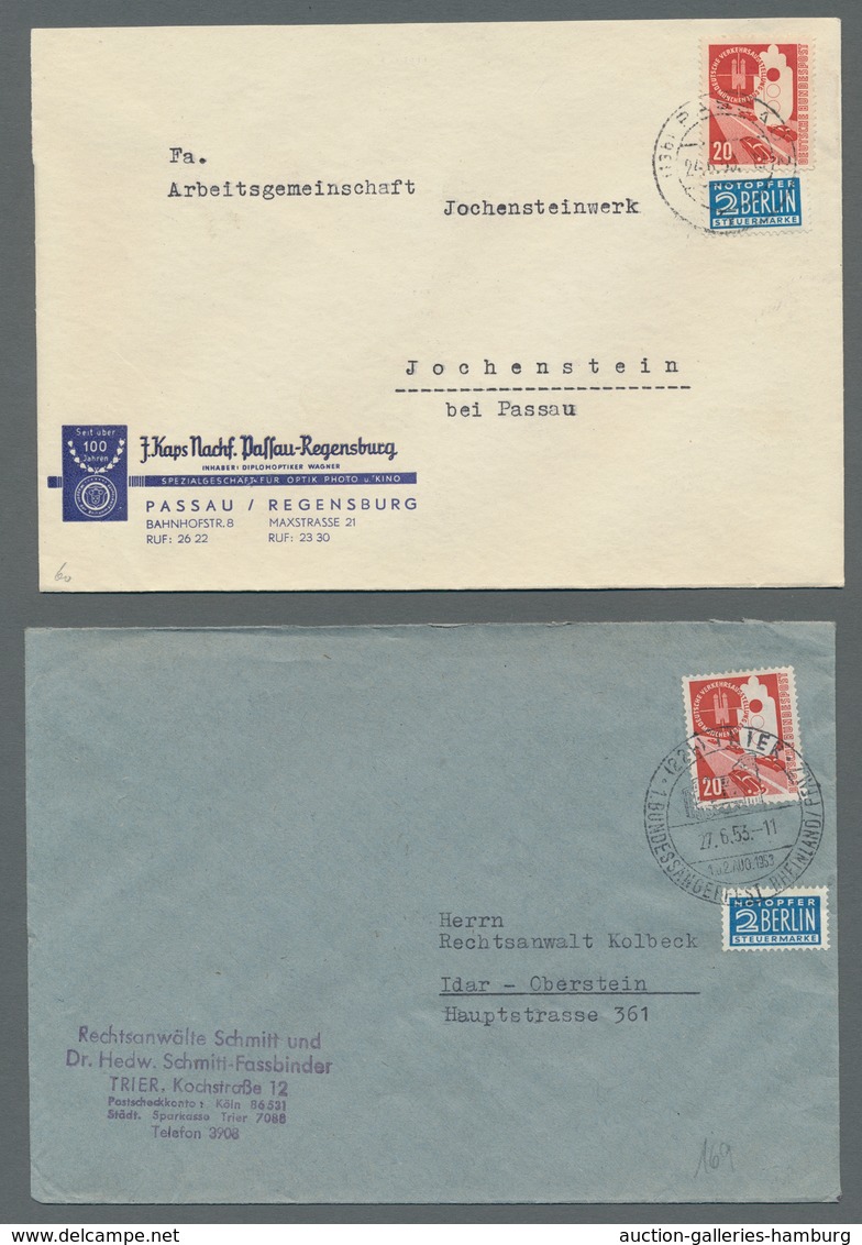 Bundesrepublik Deutschland: 1953, "Kriegsgefangene Und Verkehrsausstellung", Zusammenstellung Von Zw - Sonstige & Ohne Zuordnung