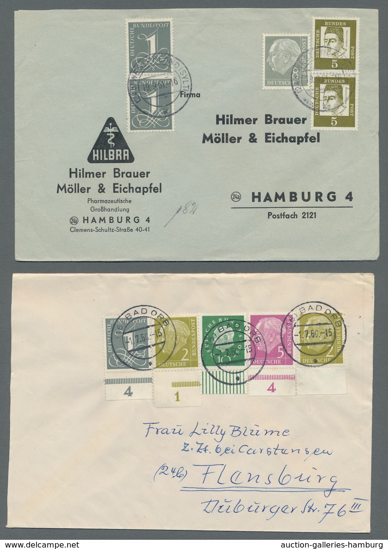 Bundesrepublik Deutschland: 1954, "Heuss I", Zusammenstellung Von Insgesamt Achtzehn Bedarfsbelegen - Sonstige & Ohne Zuordnung