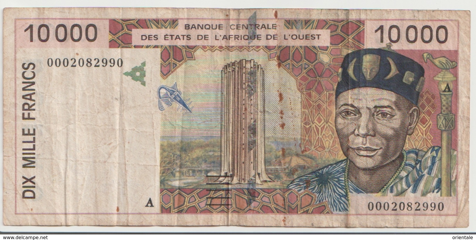 WEST AFRICAN STATES P. 114Ai 10000 F 1995 F - Ivoorkust