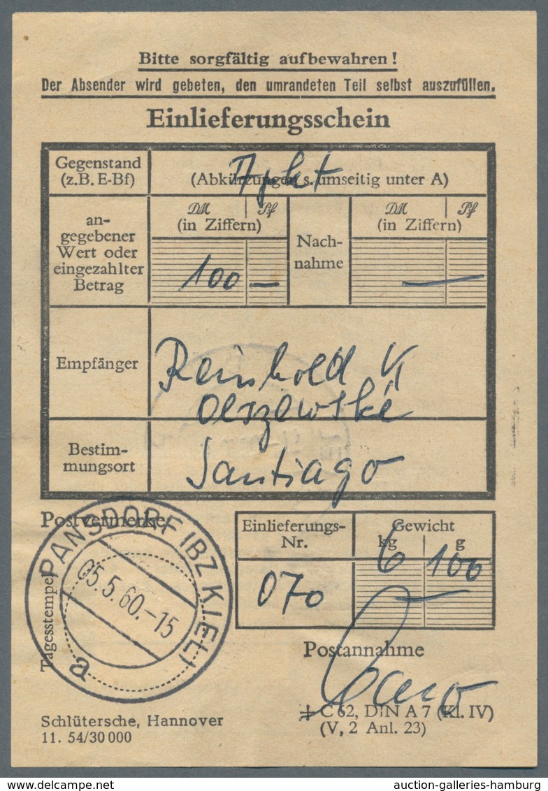 Bundesrepublik Deutschland: 1960, 1 M. Heuss Mit Stempel "PANDSDORF 5.5.60" Als Gebühr Für Die "Stil - Otros & Sin Clasificación
