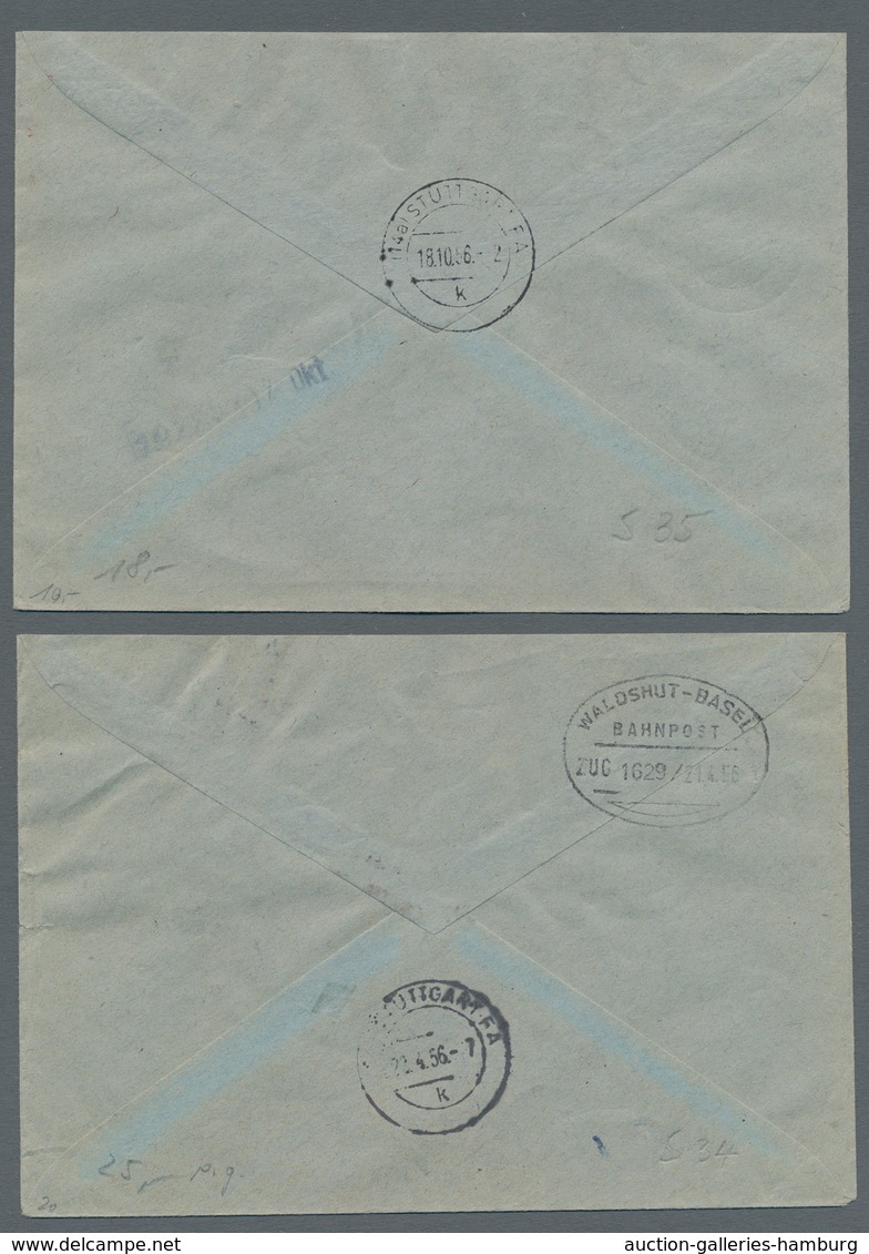 Bundesrepublik - Zusammendrucke: 1958, "Heuss", kleine Zusammenstellung von acht frankierten Belegen