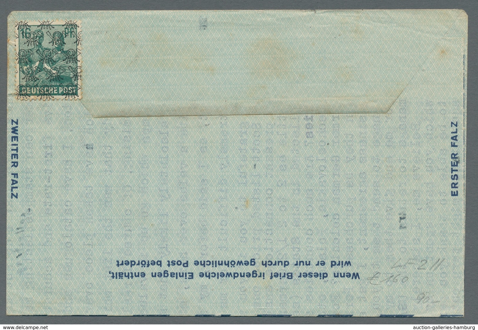Bundesrepublik - Ganzsachen: 1948, "100 Pfg. Luftpostbrief", Dreimal LF 1 II Sowie Einmal LF 2 II Je - Autres & Non Classés