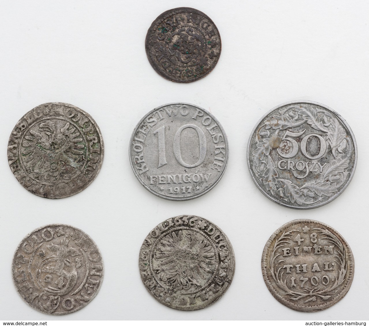 Altdeutschland Und RDR Bis 1800: 1655-1938, Partie Von 5 Silberkleinmünzen Von Diversen Altdeutschen - Otros & Sin Clasificación
