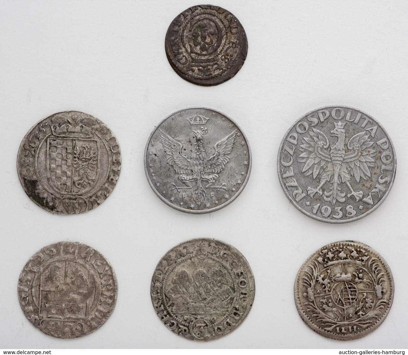 Altdeutschland Und RDR Bis 1800: 1655-1938, Partie Von 5 Silberkleinmünzen Von Diversen Altdeutschen - Other & Unclassified