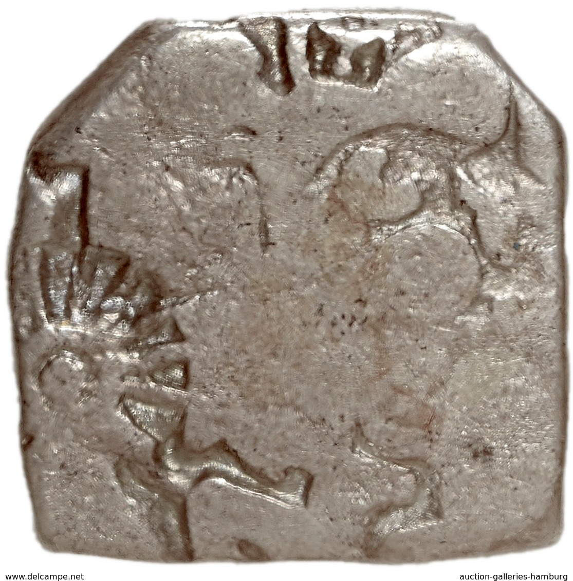 Baktrien: 303-220 V.Chr., AR-Drachme Mit Gegenstempel. Gewicht 3,19 Gramm. - Grecques