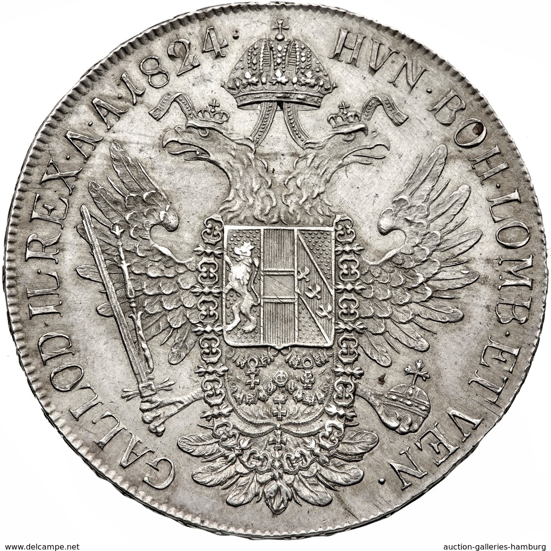 Österreich: 1824, "Franz II." 1 Thaler In 833er Silber Aus Der Prägestätte A In Vorzüglicher Erhaltu - Oesterreich