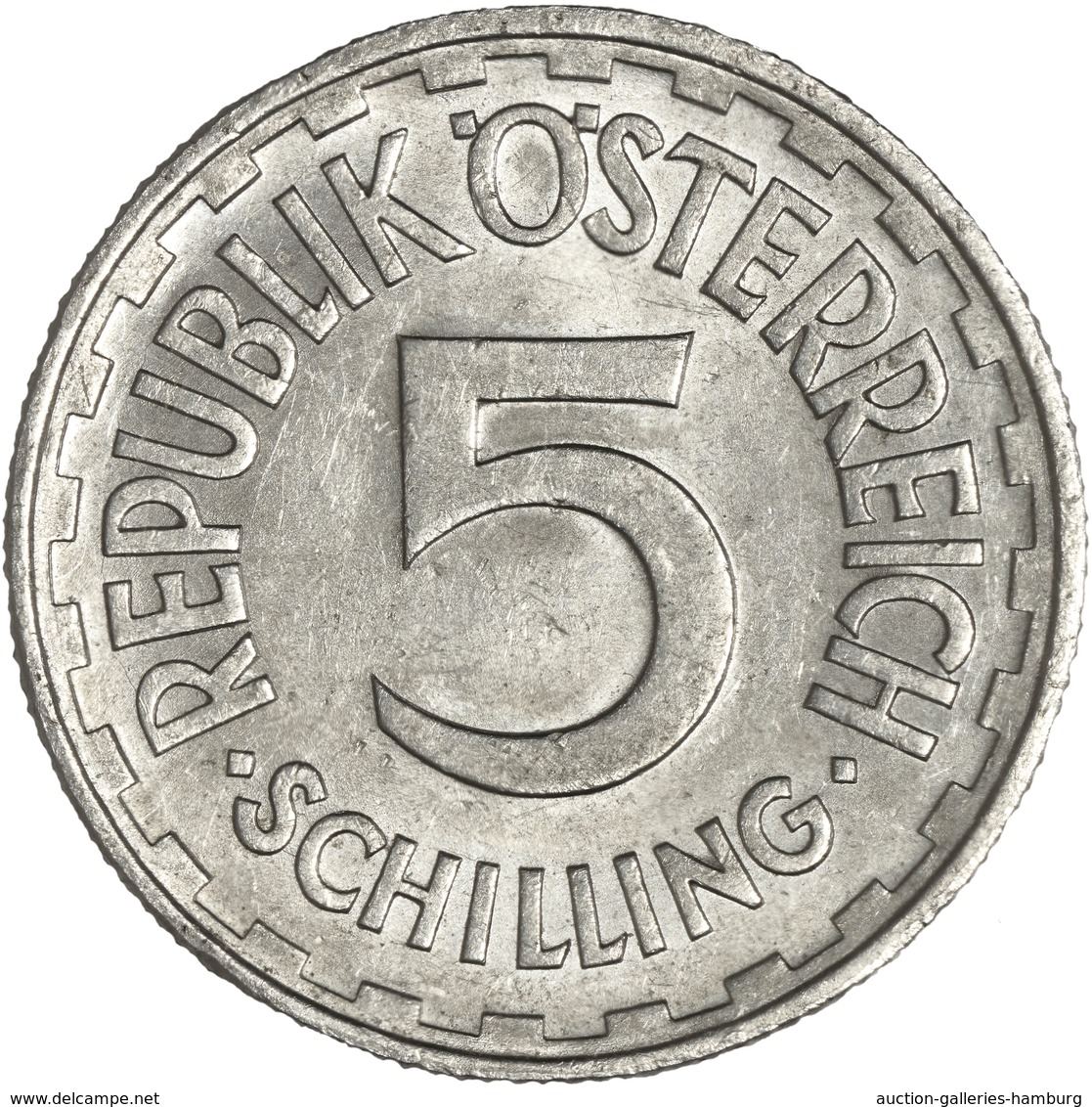 Österreich: 1957, 5,- Schilling Aus Diesem Seltenen Jahrgang In Sehr Schöner Bis Vorzüglicher Erhalt - Oesterreich