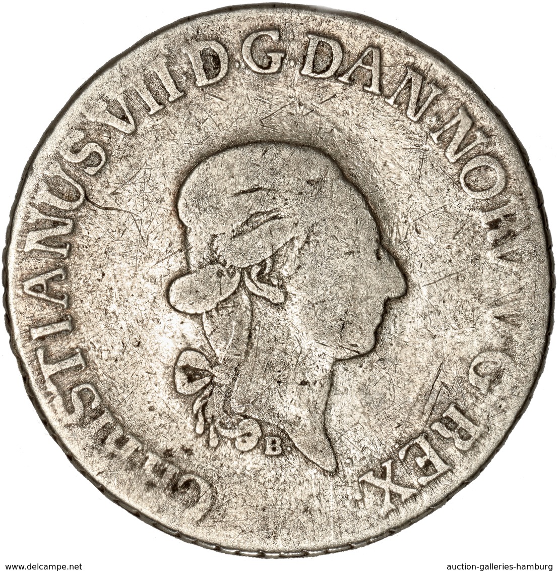 Schleswig-Holstein: 1787, "Christian VII." 2/3 Thaler (Speciedaler) In Schöner Erhaltung. - Andere & Zonder Classificatie