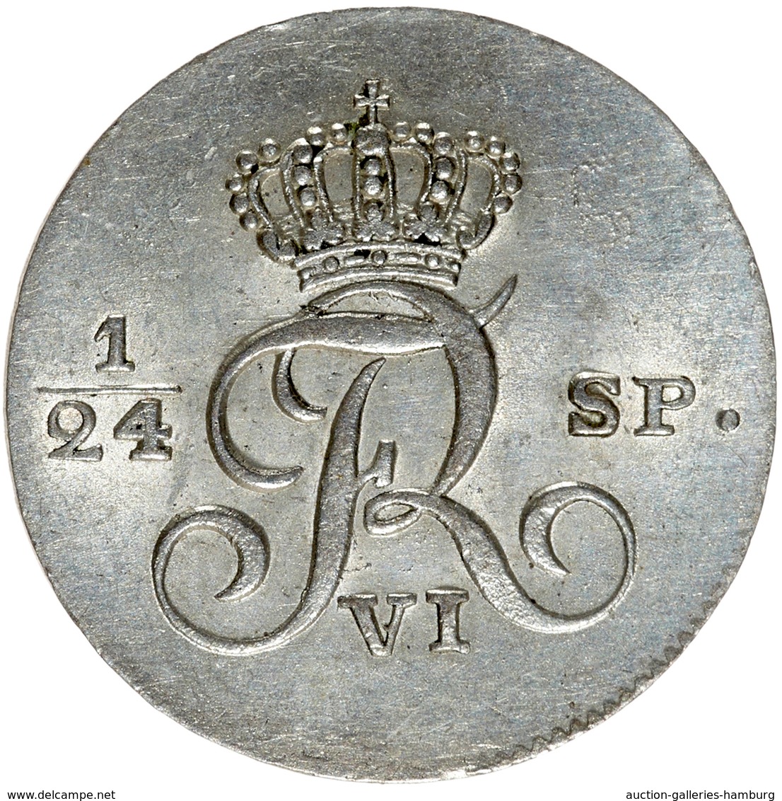 Schleswig-Holstein: 1809, "Frederik VI." 2 1/2 Schilling-Silbermünze In Vorzüglicher Erhaltung. - Otros & Sin Clasificación