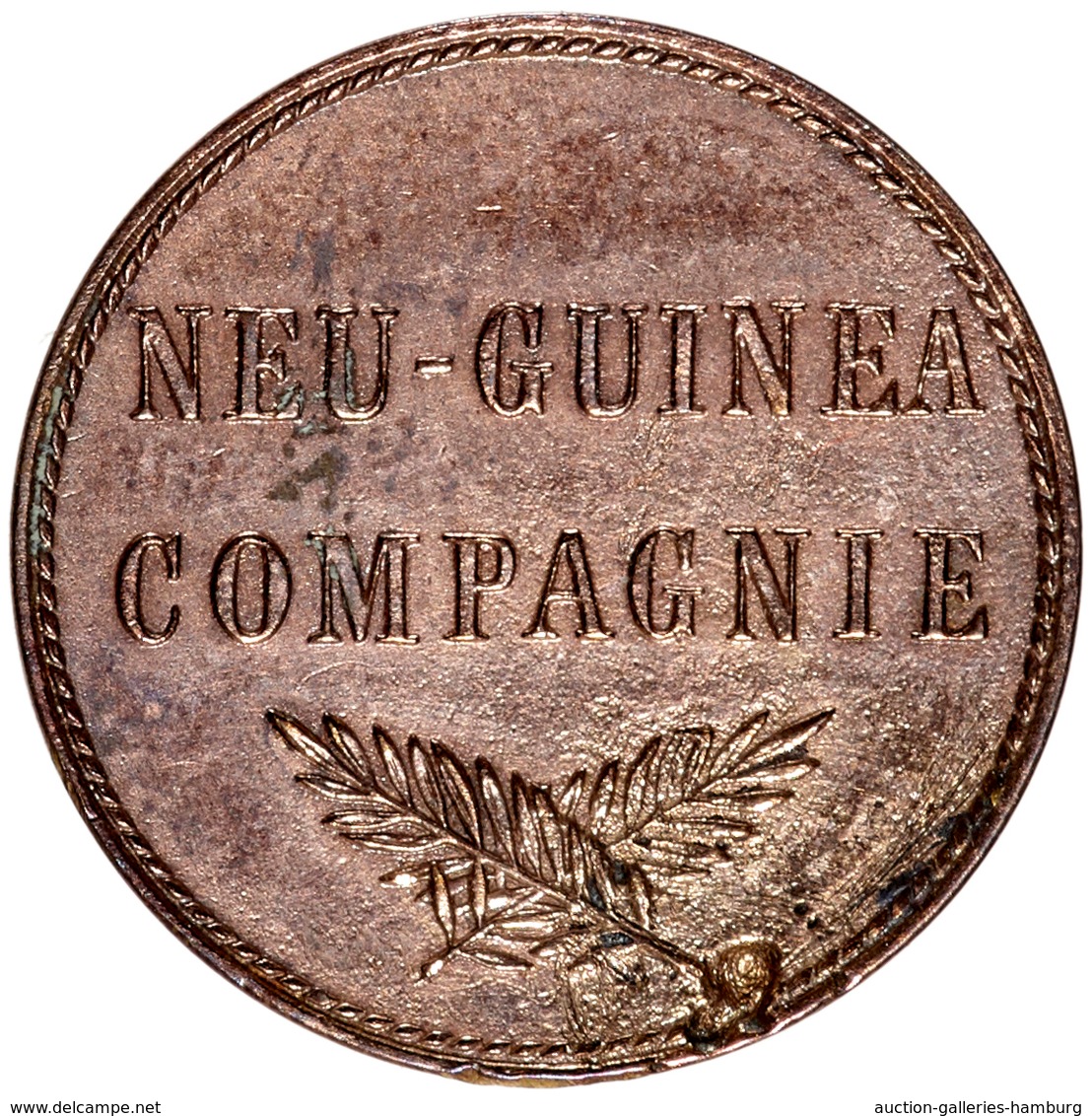 Deutsch-Neuguinea: 1894, 1 Neu-Guinea Pfennig Mit Einem Randfehler In Ansonsten Vorzüglicher Erhaltu - Deutsch-Neuguinea