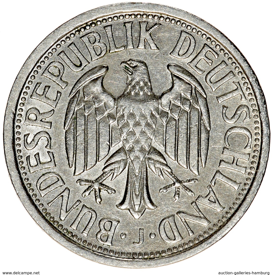 Bundesrepublik Deutschland 1948-2001: 1951, 2 Mark Kursmünze Aus Den Prägestätten D, F, G Und J. Die - Otros & Sin Clasificación