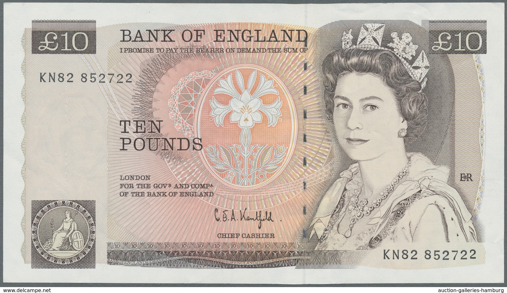 Great Britain / Großbritannien: 1991, 10 Pounds Florence Nightingale Mit Signatur GEA Kentfield In K - Other & Unclassified