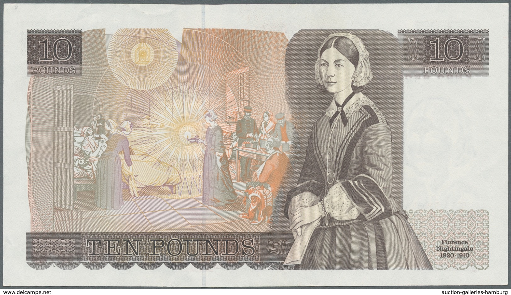 Great Britain / Großbritannien: 1991, 10 Pounds Florence Nightingale Mit Signatur GEA Kentfield In K - Autres & Non Classés