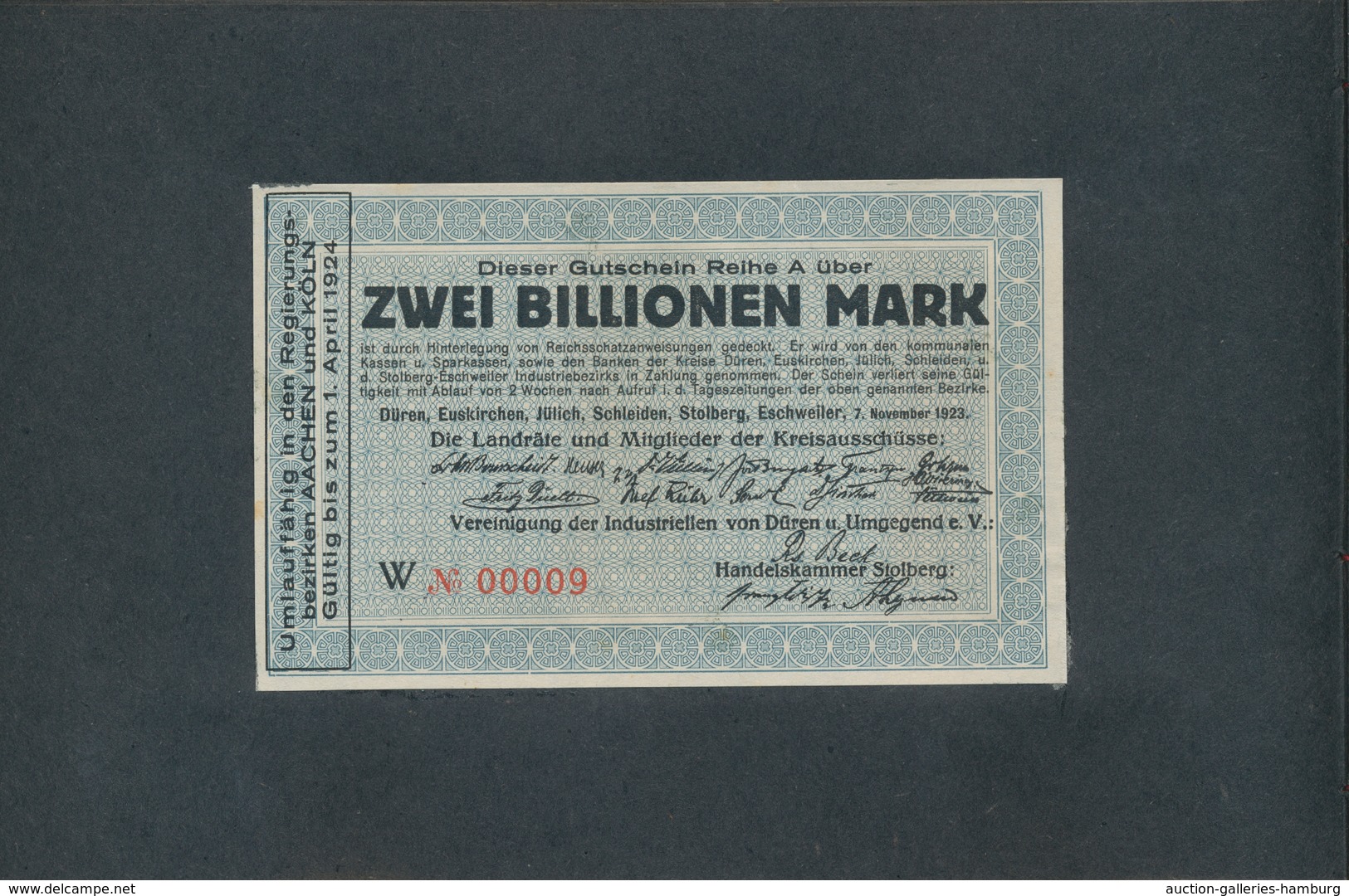 Deutschland - Notgeld - Rheinland: DÜREN; 1922-1923, Album Mit 10 Verschiedenen Scheinen Der "Verein - [11] Emisiones Locales