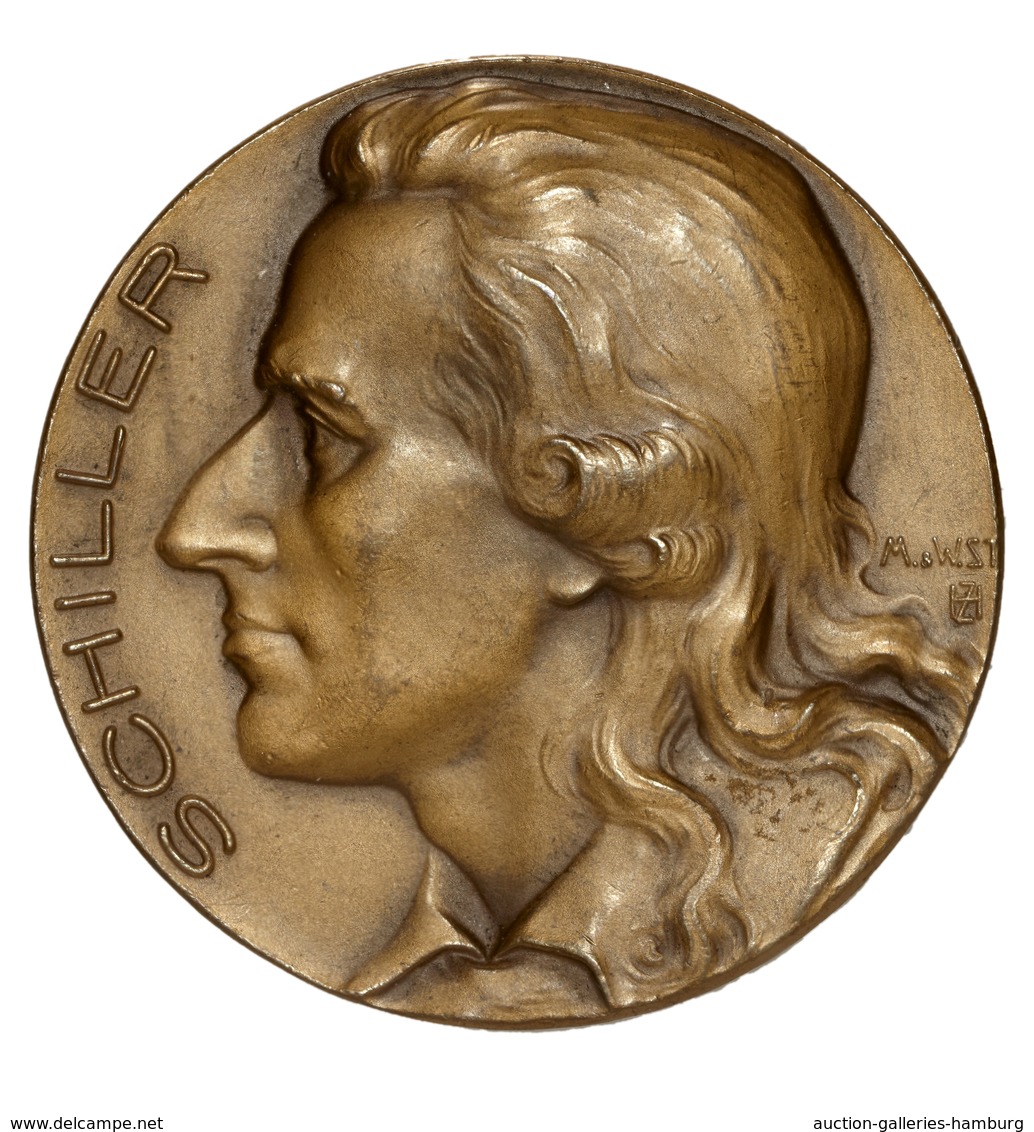 Medaillen Deutschland - Personen: SCHILLER; 1859-1905, 3 Verschiedene Medaillen Mit Kopfbild Schille - Otros & Sin Clasificación