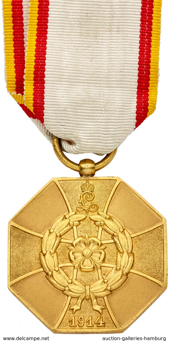 Orden & Ehrenzeichen: LIPPE-DETMOLD; 1915-1921, "Kriegs-Ehrenmedaille" Für Verdienste Im Feindesland - Sonstige & Ohne Zuordnung