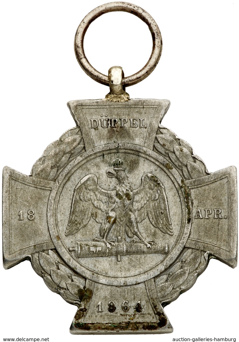 Orden & Ehrenzeichen: PREUSSEN; 1864, "Düppeler Sturmkreuz Für Kämpfer" Aus Broze In Weiß In Guter E - Autres & Non Classés