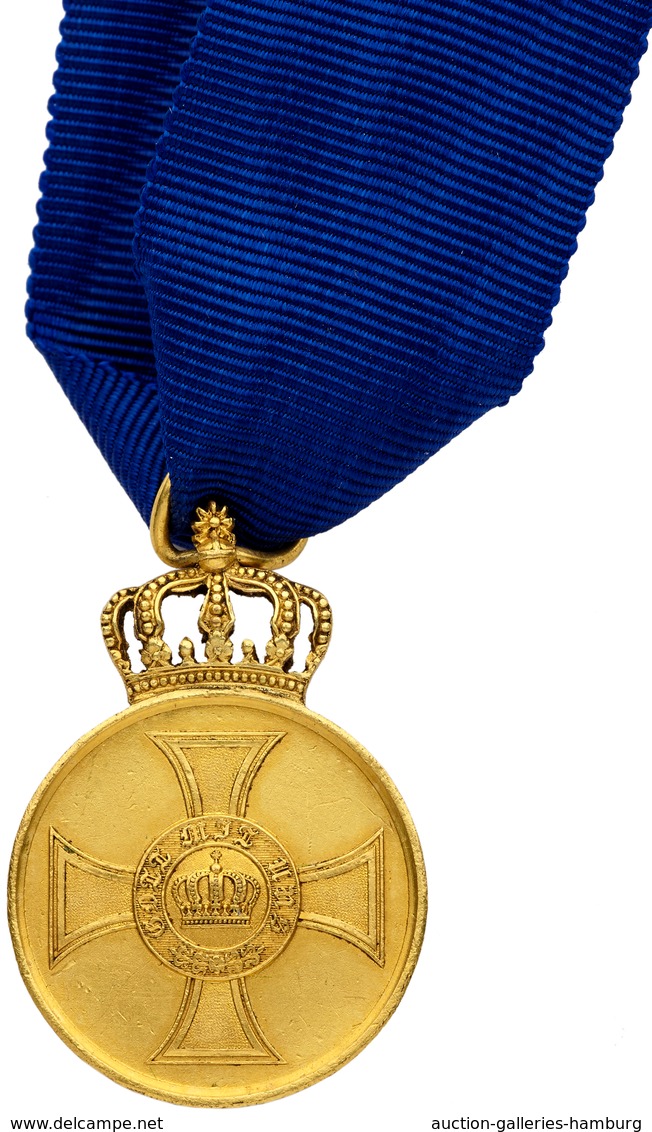 Orden & Ehrenzeichen: PREUSSEN; 1888-1916, "Kronen-Orden-Medaille" In Der 1.Form Aus Vergoldetem Kup - Andere & Zonder Classificatie