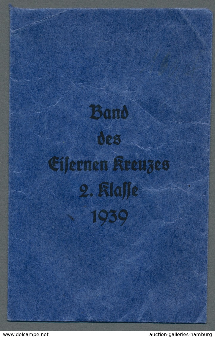 Orden & Ehrenzeichen: 3.REICH; Originalband Und Originaltüte Des "Eisernen Kreuzes" 2.Klasse In Sehr - Autres & Non Classés