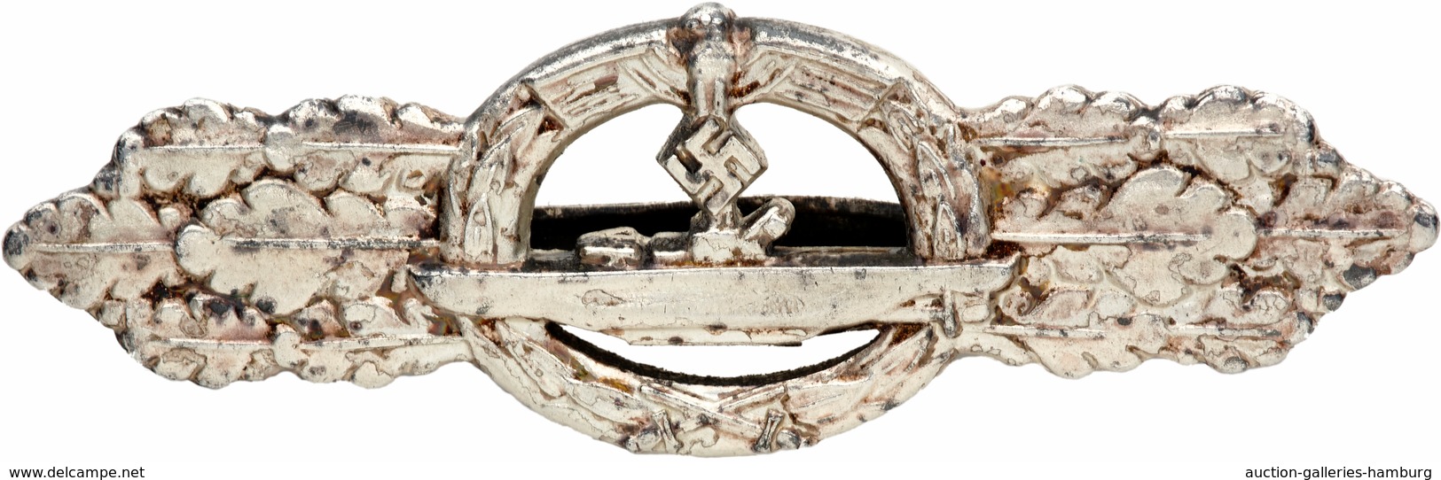 Orden & Ehrenzeichen: 3.REICH; 1944-1945, "U-Boots-Frontspange" In Silber (versilbertes Weißmetall) - Otros & Sin Clasificación