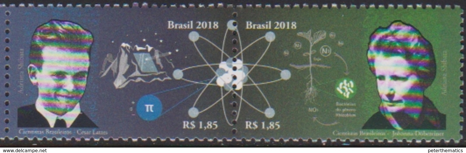 BRAZIL, 2019,SCIENCES, SCIENTISTS,2v - Other & Unclassified