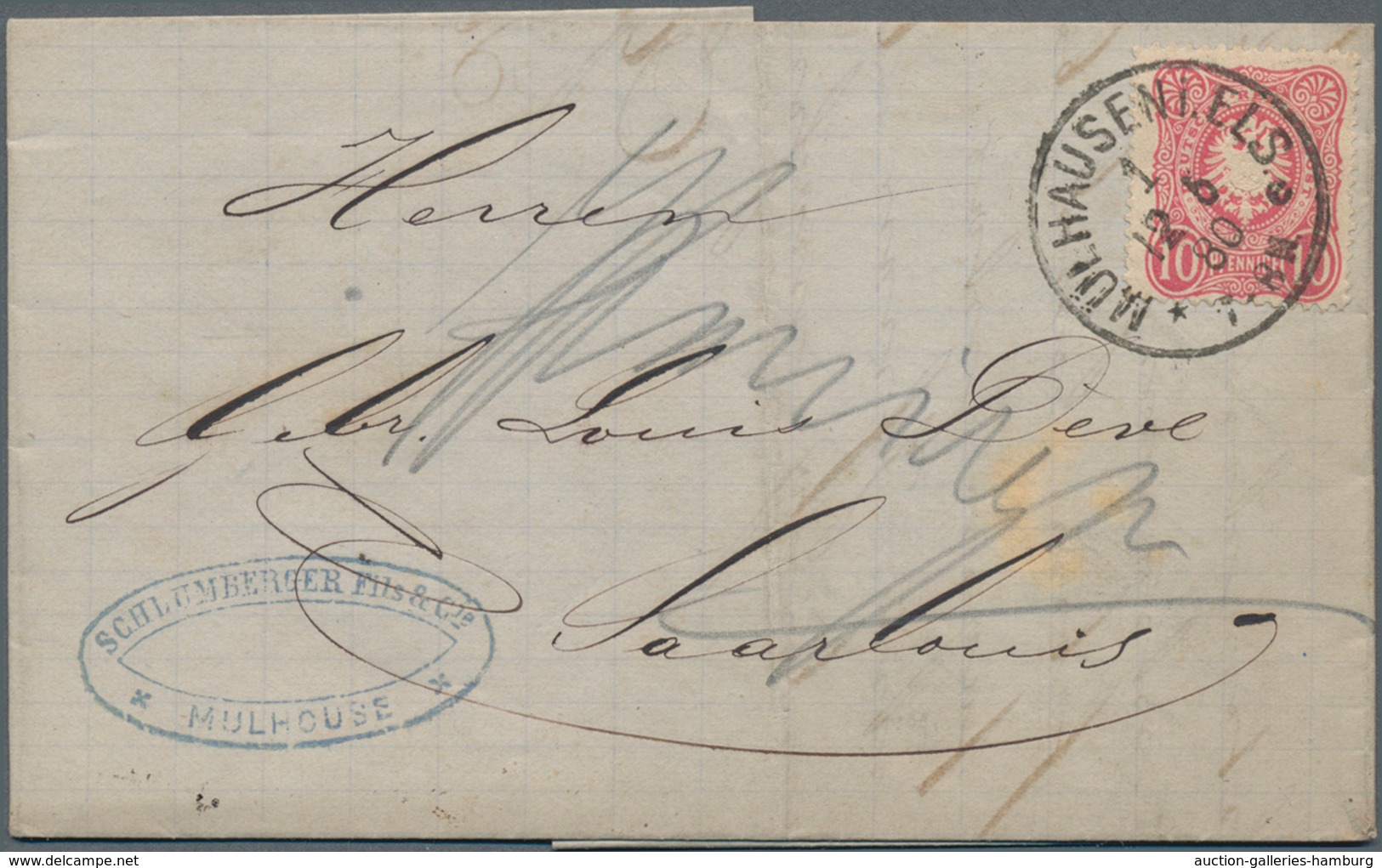 Alle Welt: 1861-1928 about 110 covers and postal stationeries many from a correspondance to France i