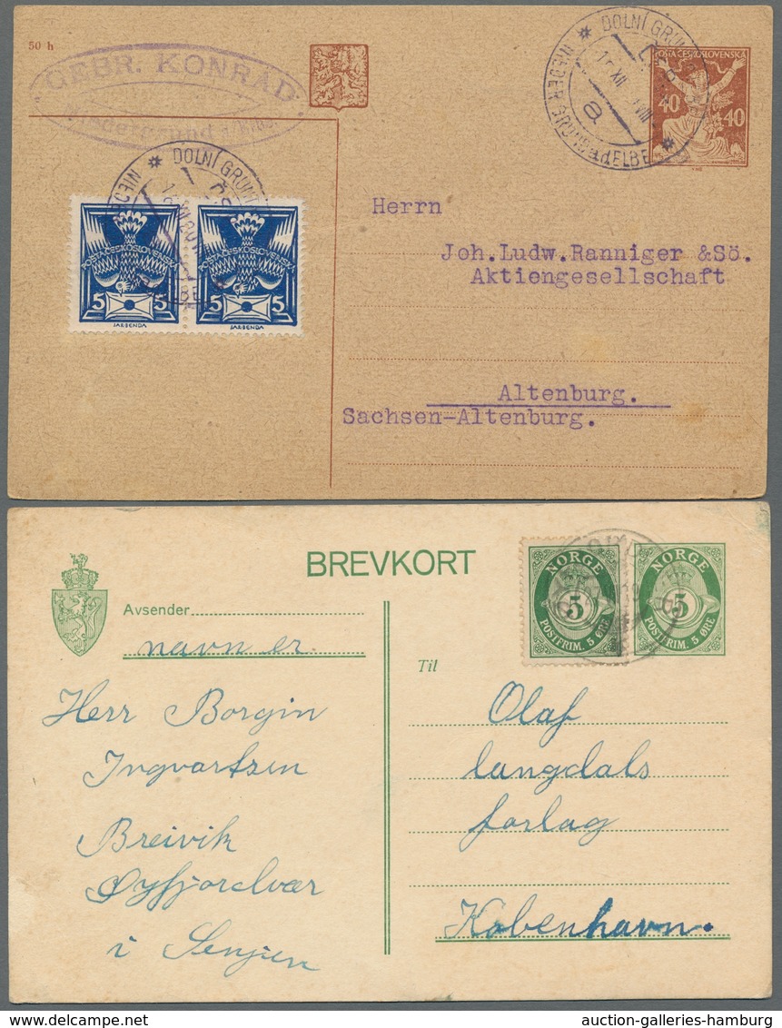 Alle Welt: 1870-1963, Partie Von Etwa 210 Belegen Mit U.a. Österreich, Schweiz, Ungarn, Ägypten Und - Collections (without Album)