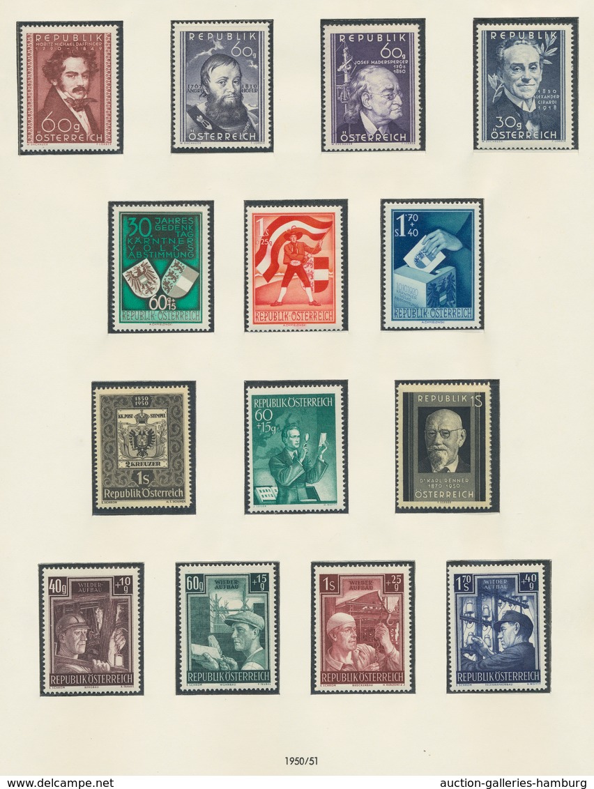 Liquidationsposten: Österreich - 1945-71, postfrische nach Vordruck komplette Sammlung im SAFE-Falzl