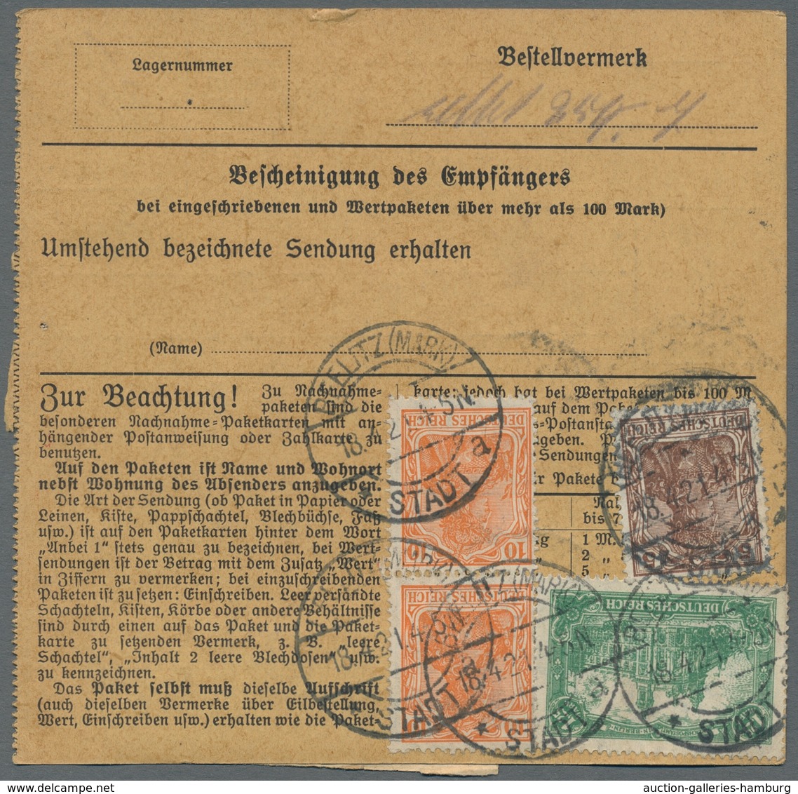 Deutschland: 1868-1965, Bestand Von Etwa 300 Belegen Mit U.a. Viel Deutschem Reich, Kontrollrat, Biz - Collections