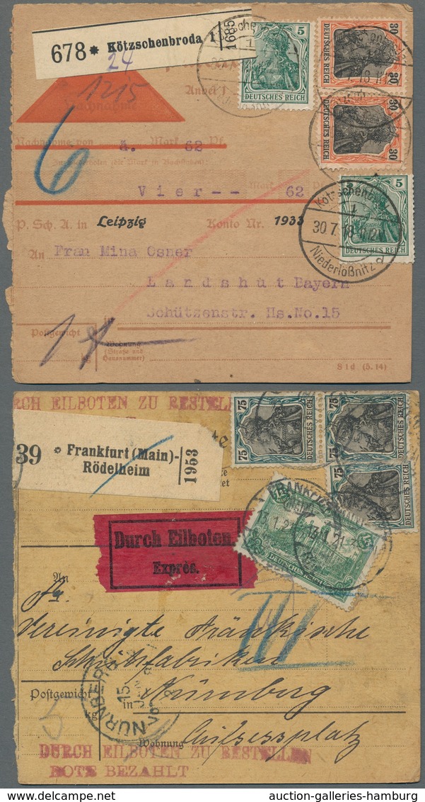 Deutschland: 1868-1965, Bestand Von Etwa 300 Belegen Mit U.a. Viel Deutschem Reich, Kontrollrat, Biz - Verzamelingen