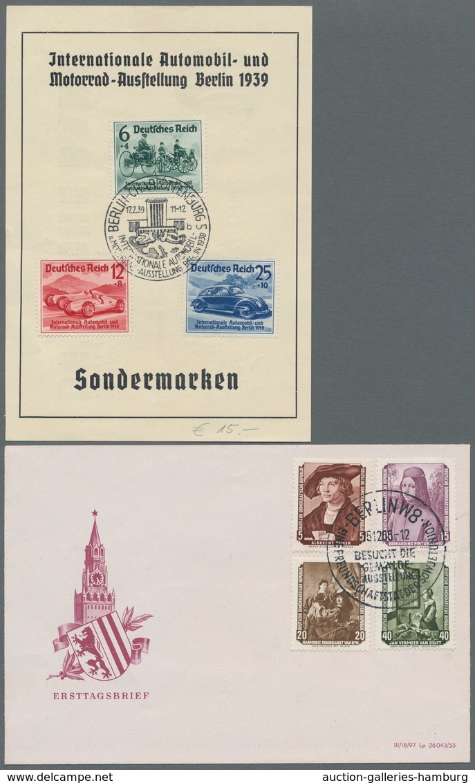 Deutschland: 1868-1965, Bestand von etwa 300 Belegen mit u.a. viel Deutschem Reich, Kontrollrat, Biz