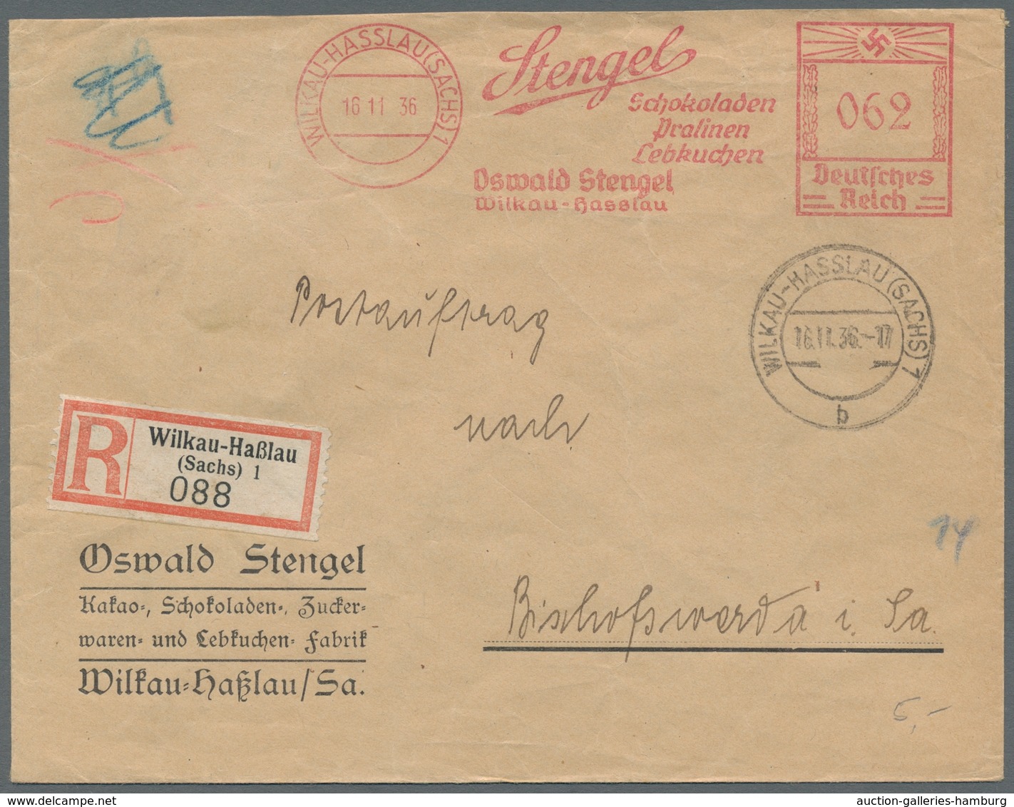 Deutschland: 1832-1944, Bestand Von Etwa 280 Belegen Mit U.a. Einschreiben, Einzel- Und Mehrfachfran - Collections