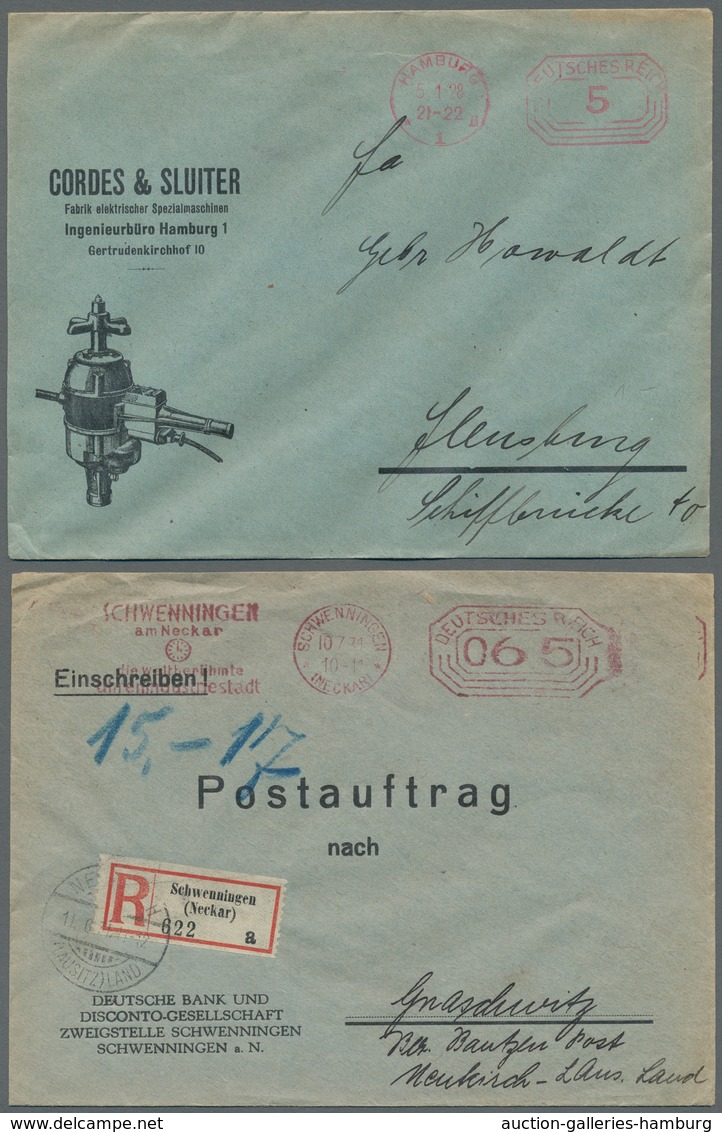 Deutschland: 1832-1944, Bestand Von Etwa 280 Belegen Mit U.a. Einschreiben, Einzel- Und Mehrfachfran - Collections