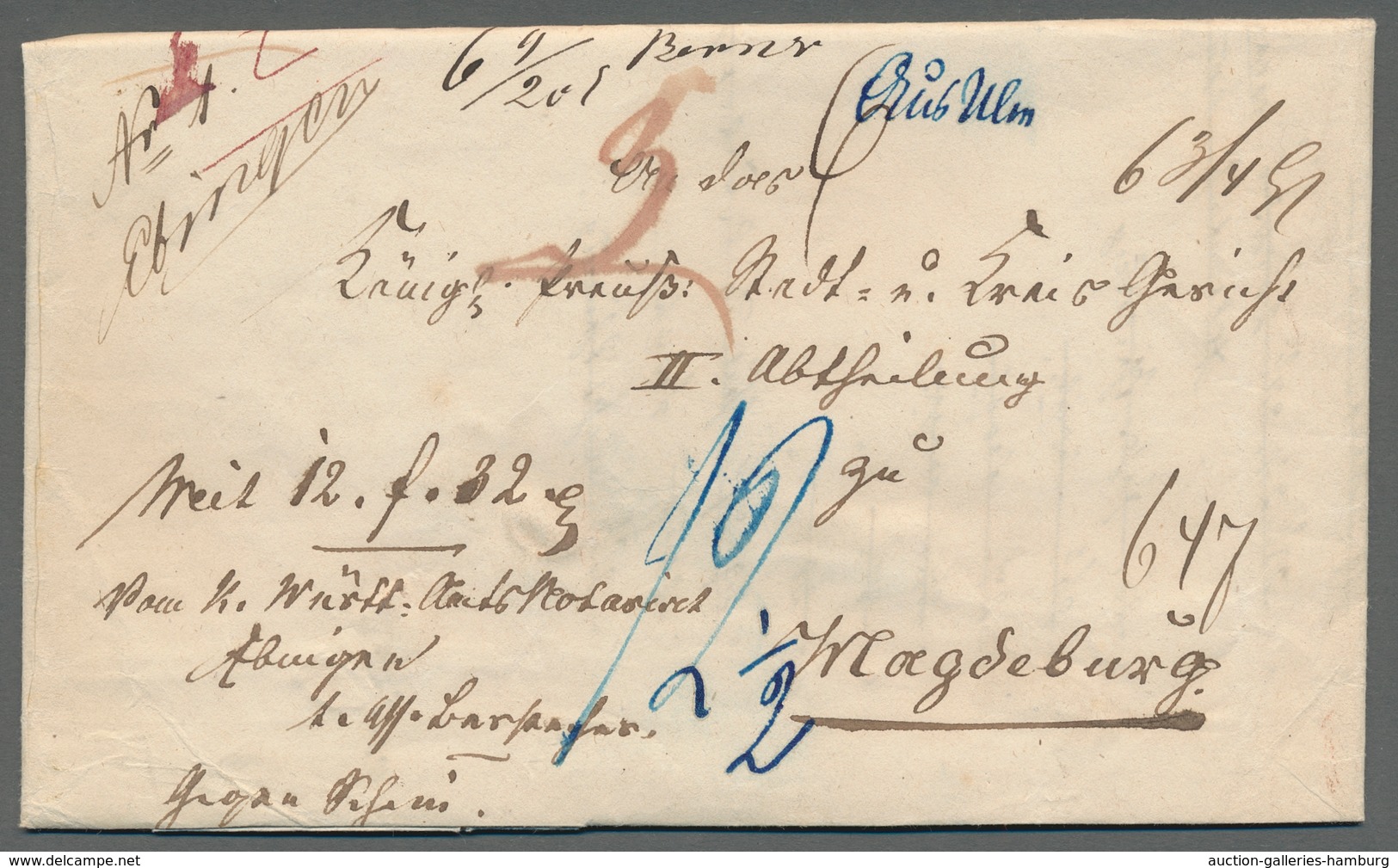 Altdeutschland - Vorphila: 1755-1867, Sammlung von 41 Vorphilabriefen und markenlosen Briefen in ein