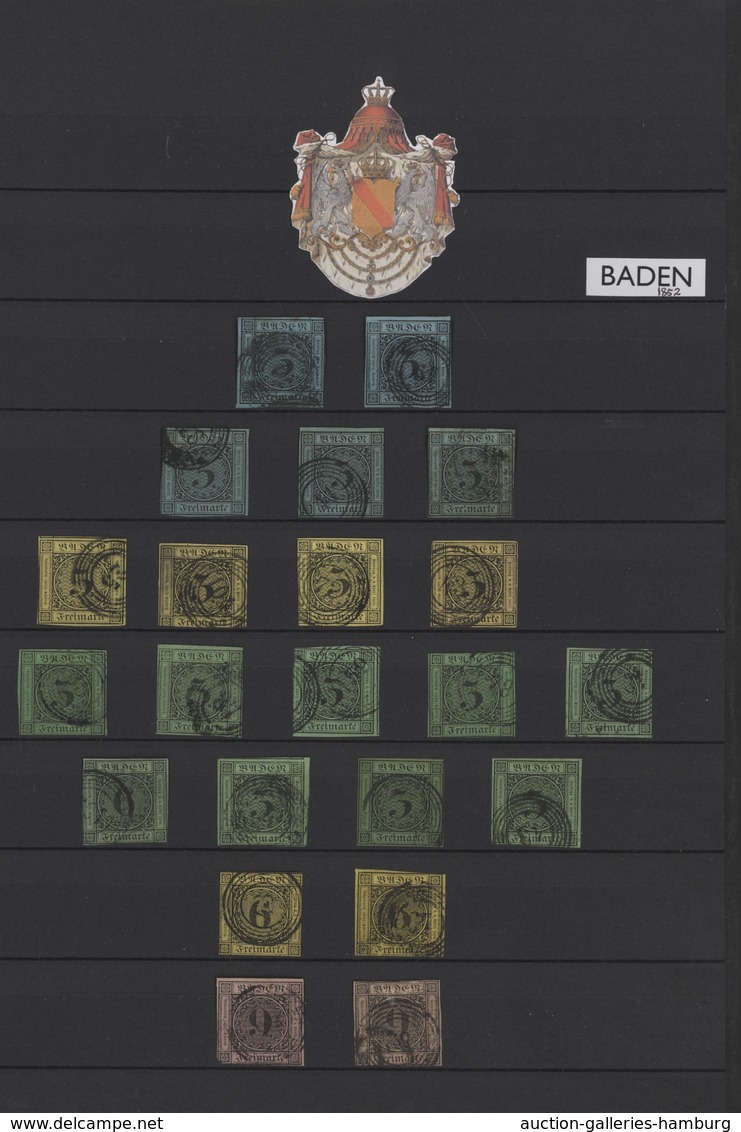 Altdeutschland Und Deutsches Reich: 1850/1950 (ca.), Umfangreicher Gestempelter Und Ungebrauchter Sa - Colecciones