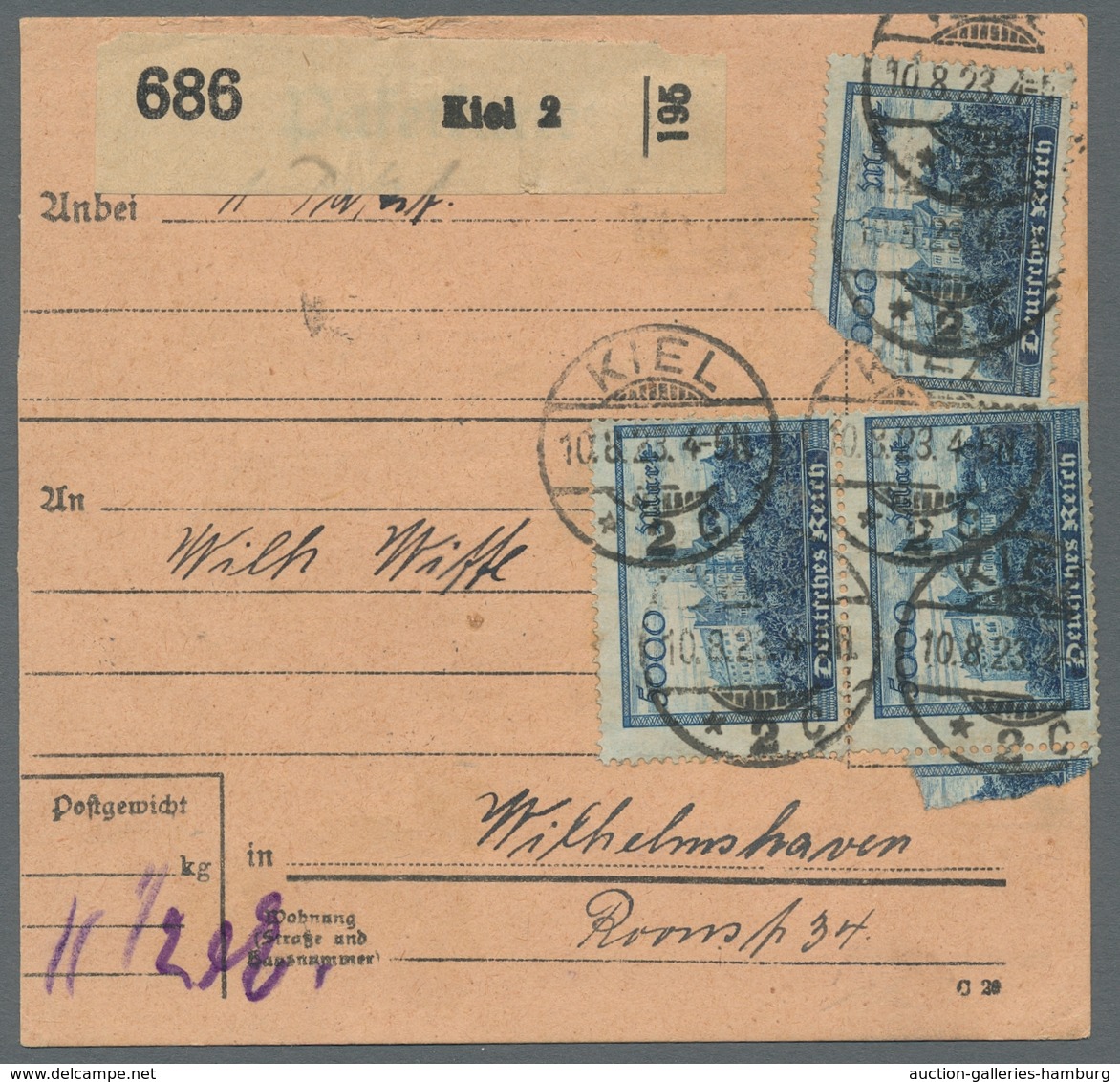 Altdeutschland Und Deutsches Reich: 1800-1944, Partie Von Etwa 65 Belegen In Einem Album Mit U.a. Vo - Colecciones