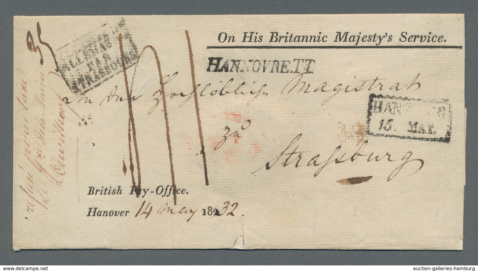 Hannover - Vorphilatelie: 1773-1858, Hochinteressante Sammlung Von 38 Vorphila- Bzw. Markenlosen Bri - Precursores