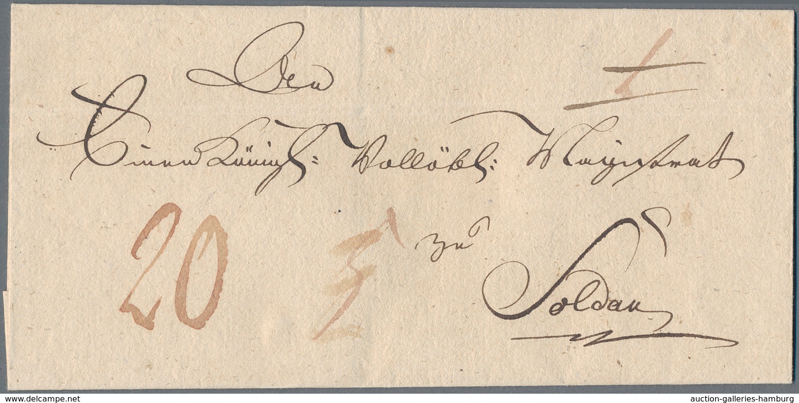 Preußen - Vorphilatelie: 1795/1817 (ca.), Lot Von 40 Faltbriefhüllen Ohne Stempel Aber Mit Einigen I - Prephilately