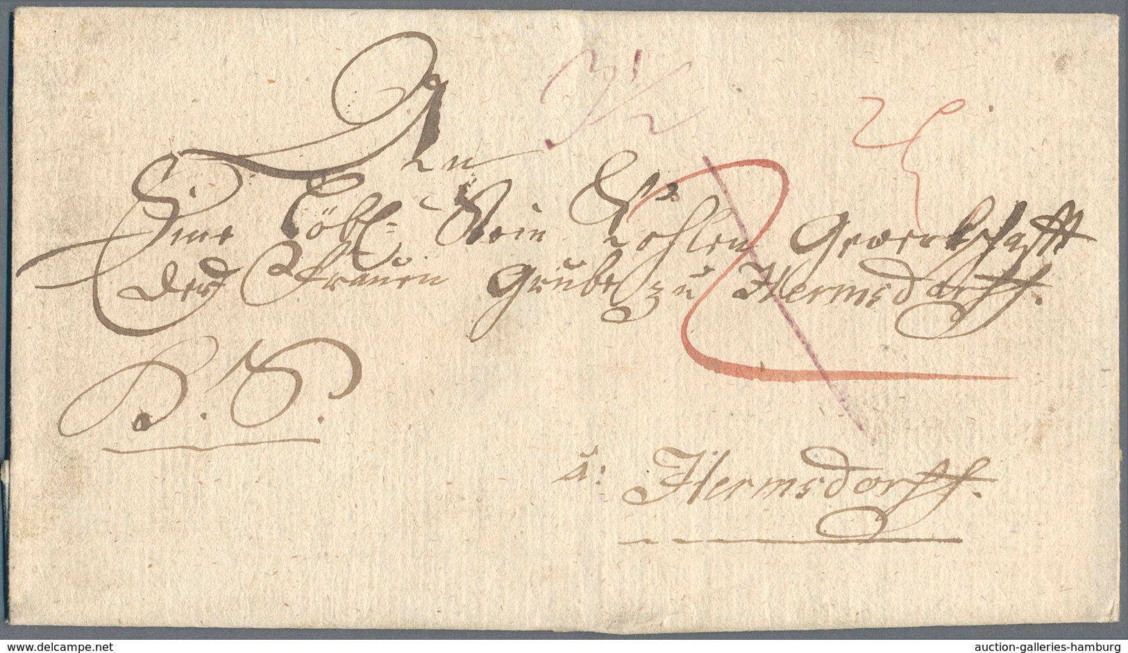 Preußen - Vorphilatelie: 1795/1817 (ca.), Lot Von 40 Faltbriefhüllen Ohne Stempel Aber Mit Einigen I - Precursores