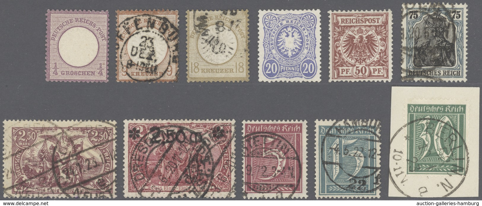 Deutsches Reich: 1872/1945, Umfangreicher, Meist Ungebrauchter Und Gestempelter Posten Inkl. Dienstm - Sammlungen