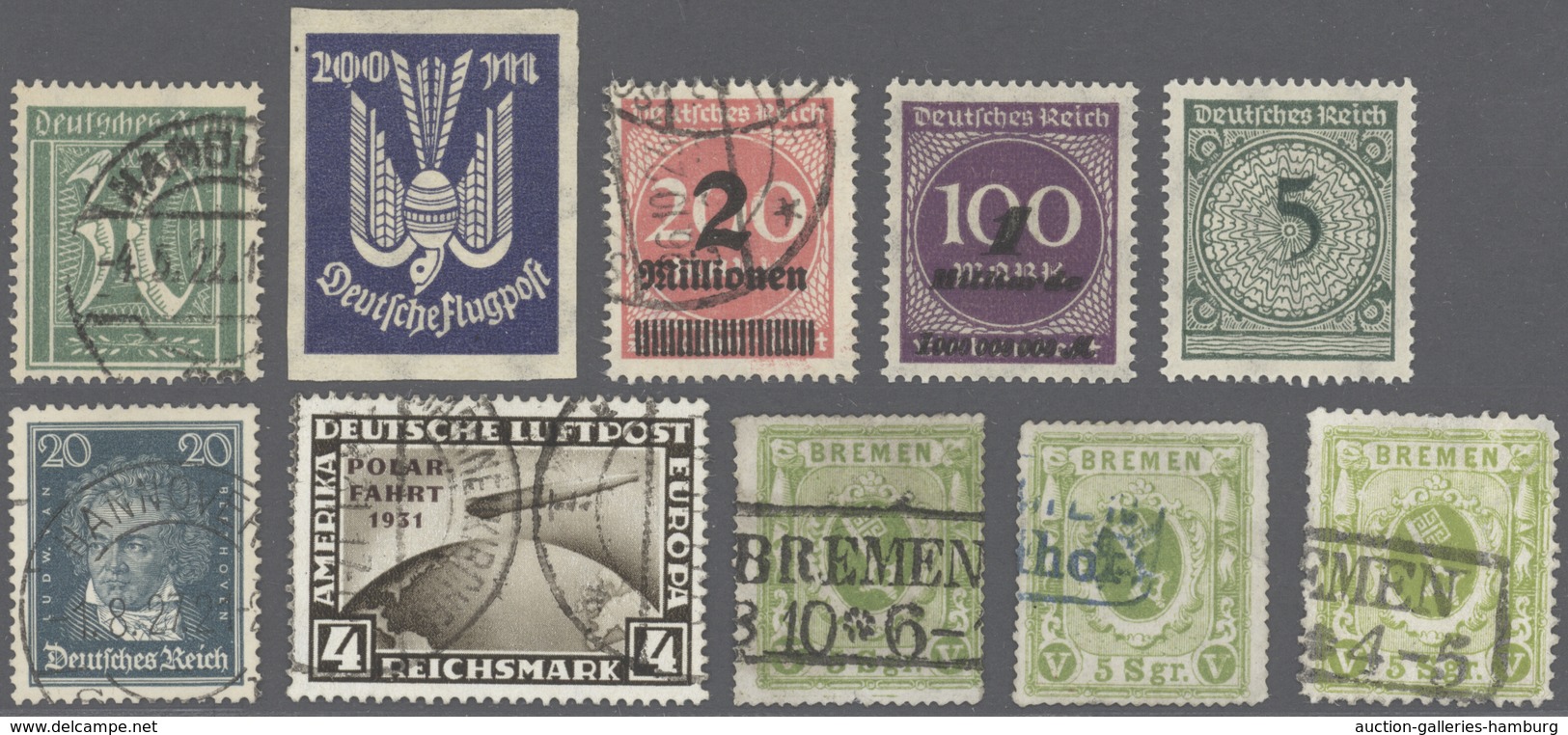 Deutsches Reich: 1872/1945, Umfangreicher, Meist Ungebrauchter Und Gestempelter Posten Inkl. Dienstm - Collections