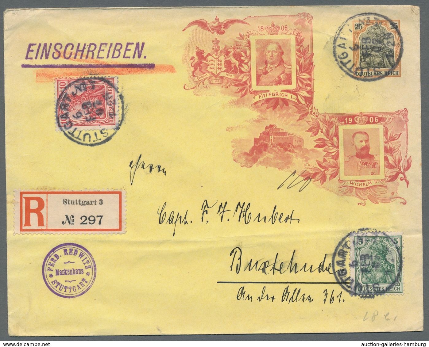 Deutsches Reich: 1874-1942, Bestand Von über 70 Belegen Mit U.a. 4 Wertbriefen Mit Krone/Adler-Frank - Collections