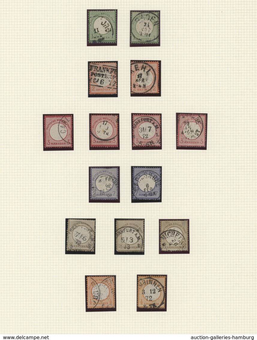 Deutsches Reich - Brustschild: 1872/1872, Gestempelte Sammlung Von 76 Marken Kleiner Und Großer Schi - Unused Stamps